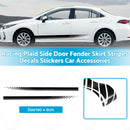 2x Racing Plaid Side Door Fender Skirt Stripes Decals Stickers Car Accessories