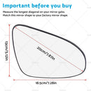 Right Side Mirror Glass Suitable with Back Plate for TOYOTA YARIS 2012 - 2019