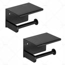 2x Stainless Steel Paper Toilet Roll Holder Storage Hook + Phone Shelf Bathroom