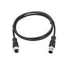 5-Core Black Female Straight Head to Male Straight Head 1m NMEA2000 Drop Cable