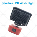 3in Wireless LED Work Light Tool Torch Suitable for Milwaukee 18V Li-ion Battery
