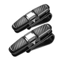 2X Luxury Car Sunglasses Holder Car Visor Sunglasses Clip Sun Ticket Card Hold