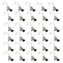 30pcs Single Clips Metal Hook Pins Scarf Belt Shoe Boots Hanger Portable Pegs