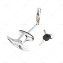 Chrome Rear Fixing T Handle Lock With Key For Trailer Caravan Canopy Toolbox
