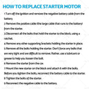 Starter Motor Suitable for Hyundai Excel 1.5L X1/X2/X3 G4AJ G4DJ Auto Only 86-00
