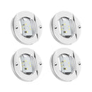 4X Round LED Marine Boat Cabin Deck Walkway Courtesy Lights White Stern Light