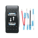Winch In/Out Rocker Switch 7-Pin Blue LED Rocker Toggle Switch 12V-24V ON OFF ON