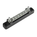 2 Way 6 Way Bus Bar Power Distribution 12V 150A Rated Terminal Block Black Red