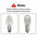 8 PCS 7W 240V E12/E14 Clear Bulbs Night Light Replacement Warm Yellow Light
