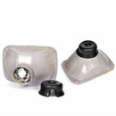 7 Inch Square Headlight Diamond Look Plastic Lens Set Suitable for Jeep Wrangler - BD1