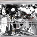 7 Inch Square Headlight Diamond Look Plastic Lens Set Suitable for Jeep Wrangler - XQ1