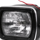 7" Square Head Lamp Set Clear Lens LED Globes Suitable for Jeep Wrangler Land - XQ1