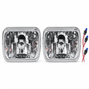 Square 7x5 Inch Head Light Clear Set LH RH Suitable for Chevrolet C10 K10 Blazer - ZT2