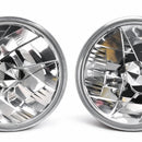 7 Inch Round Head Lamp Diamond Look Set Suitable for Jeep Wrangler CJ Hummer - XQ1
