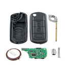 Complete Remote Key for Land Rover Discovery 3 or Sport flip key keyless entry