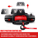 Electric Winch 14500lbs 12V with Synthetic Rope Mount Plate Suitable For 4WD SUV