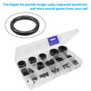 160Pcs 3.7mm-30mm Ceramic Fishing Rod Guide Rings Wear Resistant Rod Repair Kit