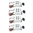 4 Set Chrome Power Operated Recessed Folding Whale Tail T-Lock Handle Toolbox