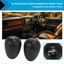 2PCS Transfer Case Konb&5-Speed Push Gear Shift Knob Suitable for Nissan Patrol