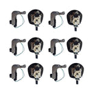6 Set Chrome Power Operated Recessed Folding Whale Tail T-Lock Handle Toolbox