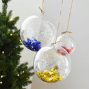 10pcs 8cm 10cm Christmas Balls Xmas Tree Ornament Decoration Plastic Bubbles AU