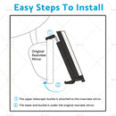 300mm Car Rear View Mirror Large Vision Convex Clear Lens Wide Angle Anti Glare