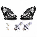 Headlight Assembly Set Black Housing with LED Globes Suitable for LH RH Front - BD1
