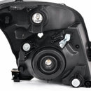 Headlight Assembly Set Black Housing with LED Globes Suitable for LH RH Front - XQ1