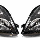 Head Light Assembly Black Pair Suitable for Suzuki Swift Sport RS416 2005-2011 - XQ1