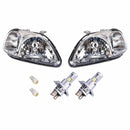 Head Light Assembly Chrome with LED H4 Globes Suitable for Honda Civic 1984-2000 - BD1