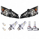 Head Light Assembly Black with LED Globes Set Suitable for Toyota Camry CV36 - BD1