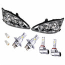 Head Light Assembly Chrome with LED Globes Suitable for Toyota Camry 2004-2017 - BD1