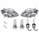 Head Light Assembly Set LH RH with LED Globes Suitable for Toyota Corolla Sedan - BD1