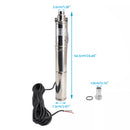 3 inch  48V 750W Deep Well Solar Submersible Bore Hole Water Pump With 15M Line