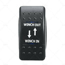 Winch In/Out Rocker Switch 7-Pin Blue LED Rocker Toggle Switch 12V-24V ON OFF ON