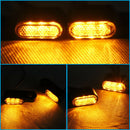 2X Mini LED Motorcycle Turn Signal Indicator Amber Blinker Light Lamp 3LED