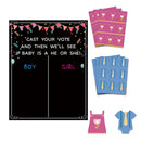 GENDER REVEAL BABY SHOWER Party Game Boy or Girl Voting Vote Board Decoration