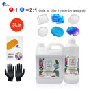 3KG Epoxy Resin 2:1 AB Kit UV Crafts Art DIY Ultra Clear River Table Jewellery
