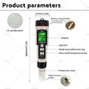 Portable 4 In 1 Hydrogen-Rich Test Pen PH/ORP/TEMP Water Quality Meter Tester