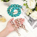 2PCS Resin Purse Chain Handle Acrylic Bag Strap Detachable Purse Clutches Handle