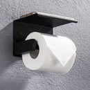 2x Stainless Steel Paper Toilet Roll Holder Storage Hook + Phone Shelf Bathroom