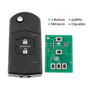 2 Button Remote Car Key 4D63 Chip 433 MHz Fits For Mazda 2 3 CX-7 CX-9 SKE126-01