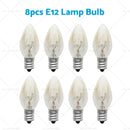 8 PCS 7W 240V E12/E14 Clear Bulbs Night Light Replacement Warm Yellow Light