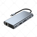 11in1 USB-C Type C HDMI USB 3.0 HUB Adapter Compatible with MacBook Pro iPad Pro