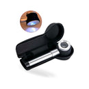 Hand Held 45x Magnifying Glass Jewellery Magnifier Loupe with Scale 3 Led Lights