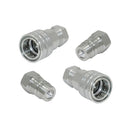 2pairs 1/2 inch  BSP Male Female Hydraulic Poppet Quick Release Couplings Set Tractor