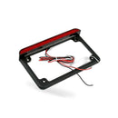 Motorcycle License Plate Frame Bracket w/ LED Brake Light  Suitable For Harley