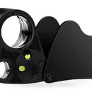 LED Double Multiple 30X 60X Jewelers Eye Loupe Lens Magnifier Magnifying Glass