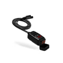 Dual USB Port Motorcycle Fast Charger Socket LED Voltmeter Display ON OFF Switch