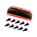 Set of 10PCS Diffuser Shark Fin Kit for Spoiler Roof Wing Air Vortex Generator